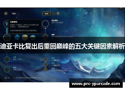 迪亚卡比复出后重回巅峰的五大关键因素解析