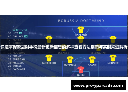 快速掌握欧冠射手榜最新更新信息的多种查看方法指南与实时渠道解析